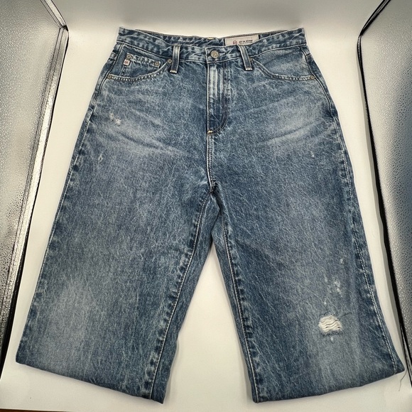 AG Adriano Goldschmied Blue Straight Leg Jeans - Picture 5 of 16